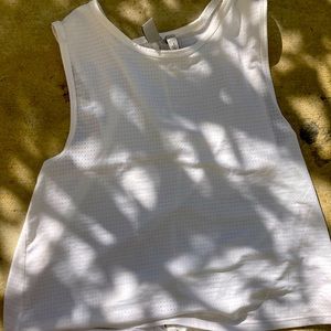 Zella White Mesh Tank!!